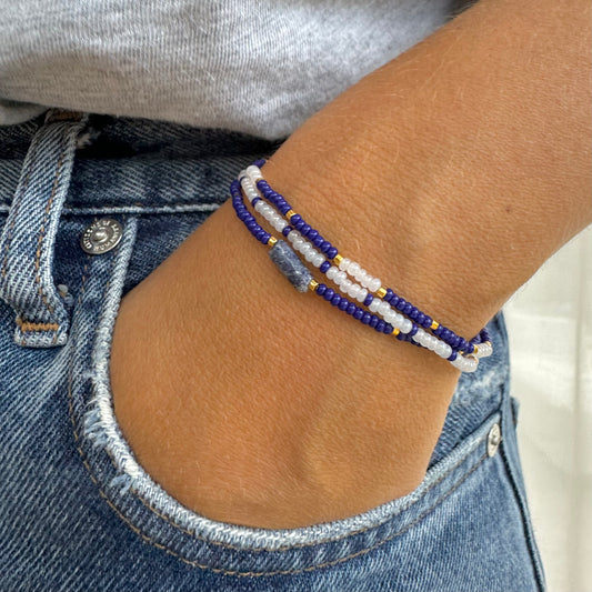 Blues Beaded Bracelets Pack