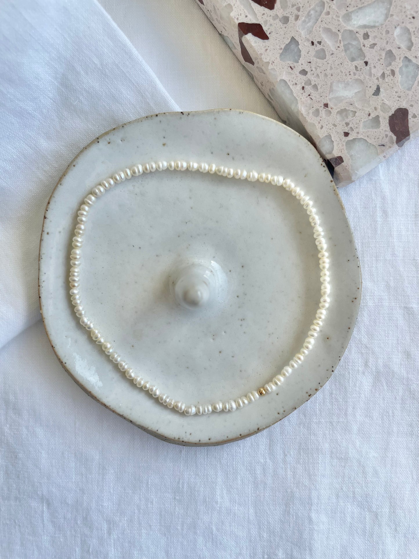 Fresh Water Tiny Pearl Beaded Anklet