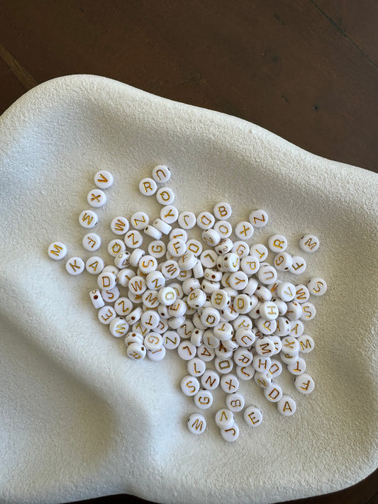 Alphabet Gold Letter Beads