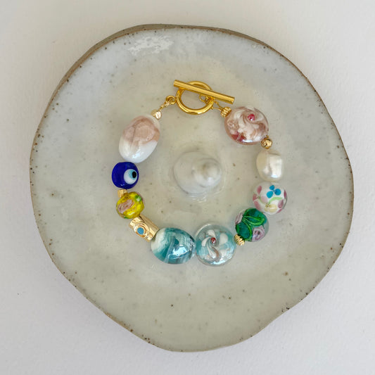 Venice Glass Bead Bracelet