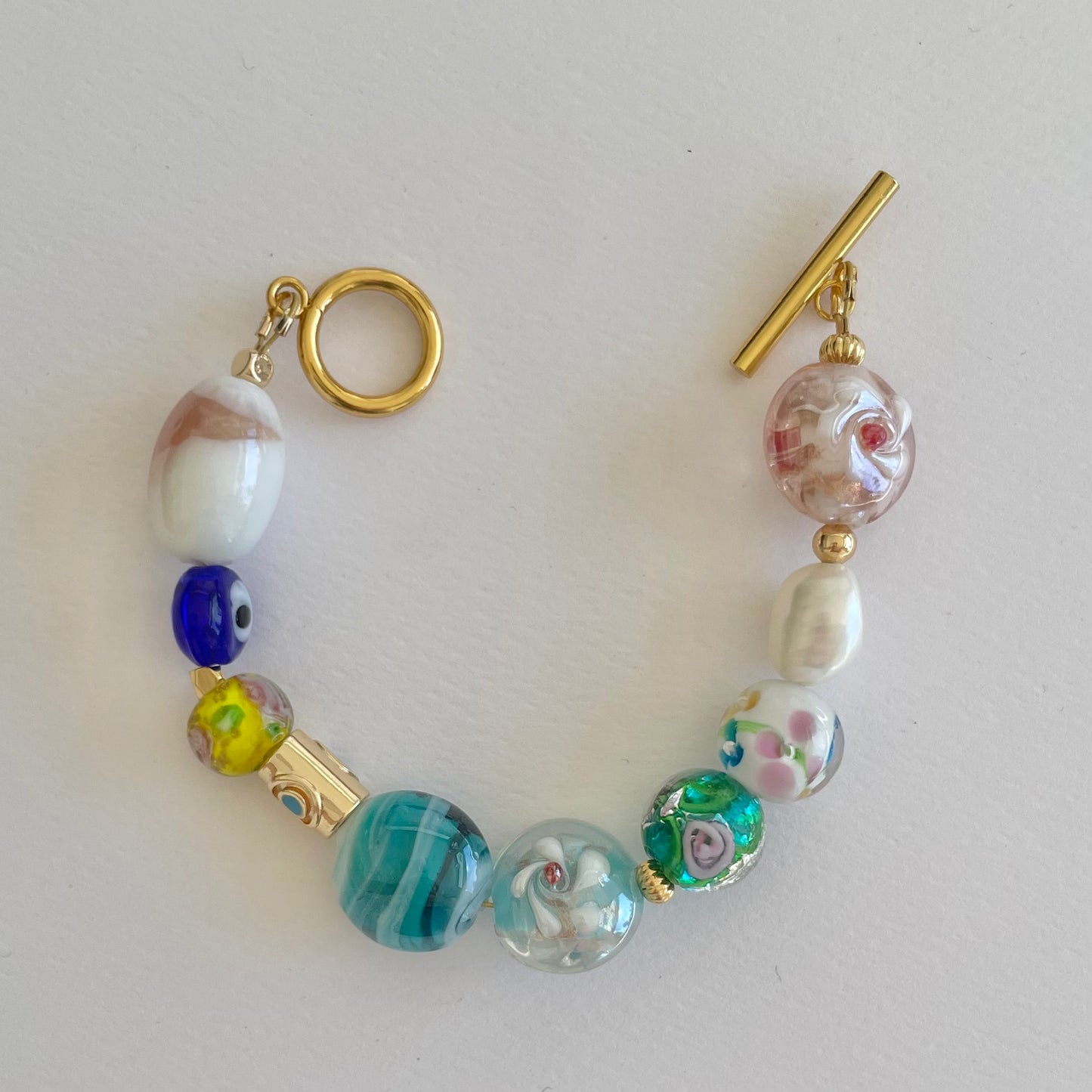 Venice Glass Bead Bracelet
