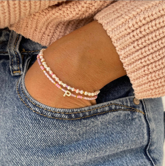 Love Letters Pastels Beaded Bracelet N-Z