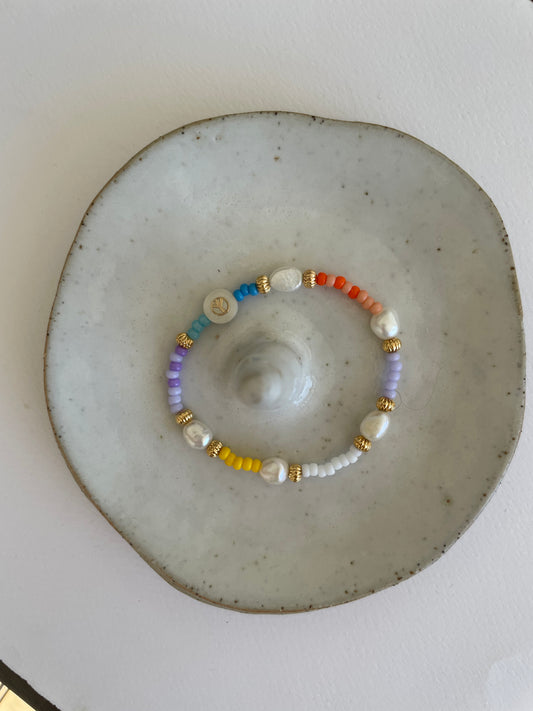 Jasmine • Peace + Love Beaded Bracelet