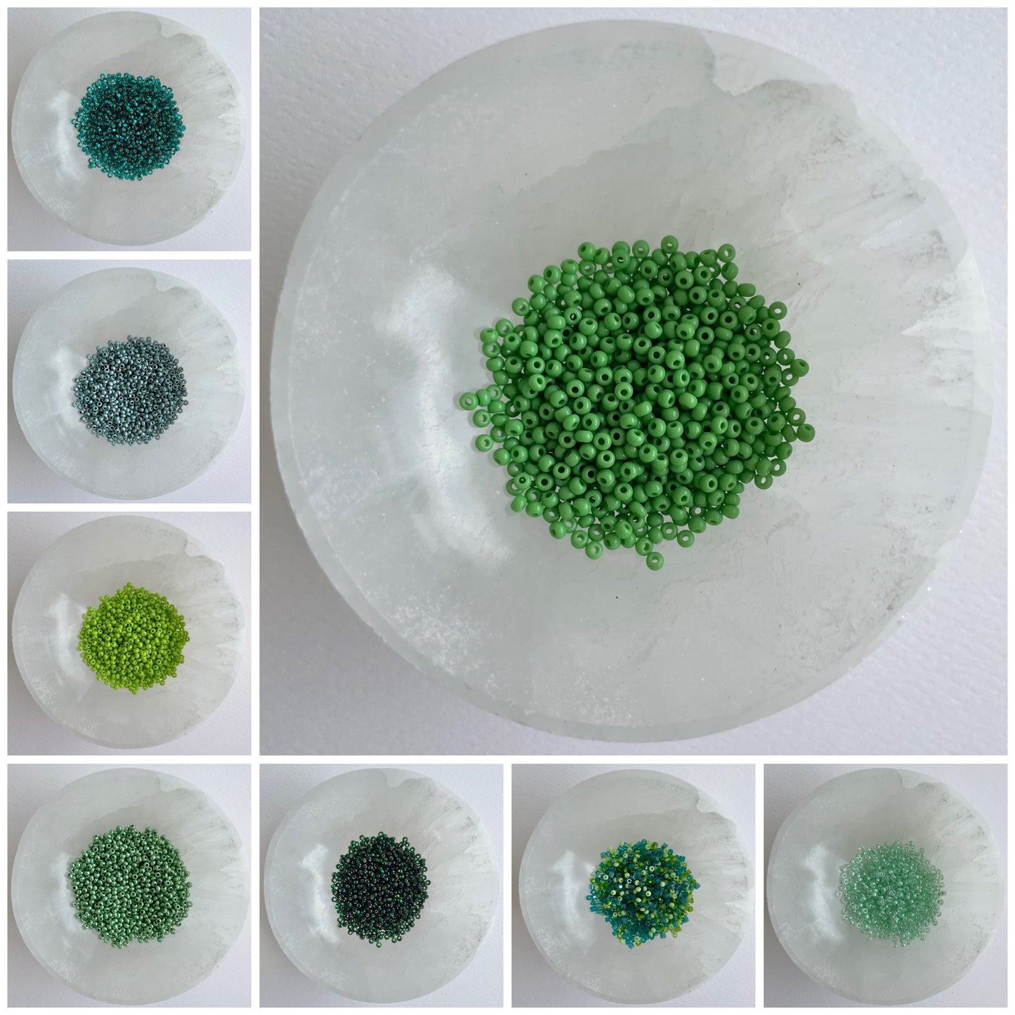 Czech Preciosa Glass Seed Beads - Greens-Gypsytear