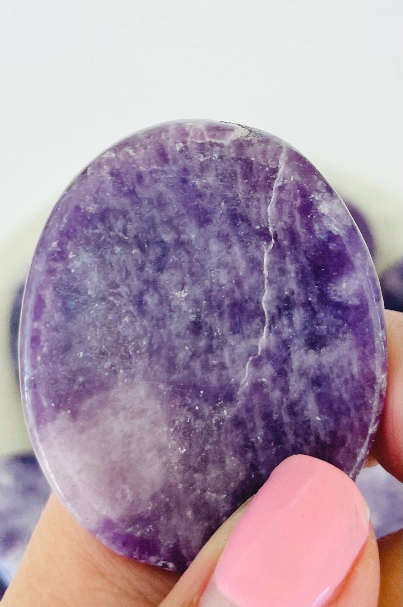 Lepidolite Worry Stone Crystal-Gypsytear
