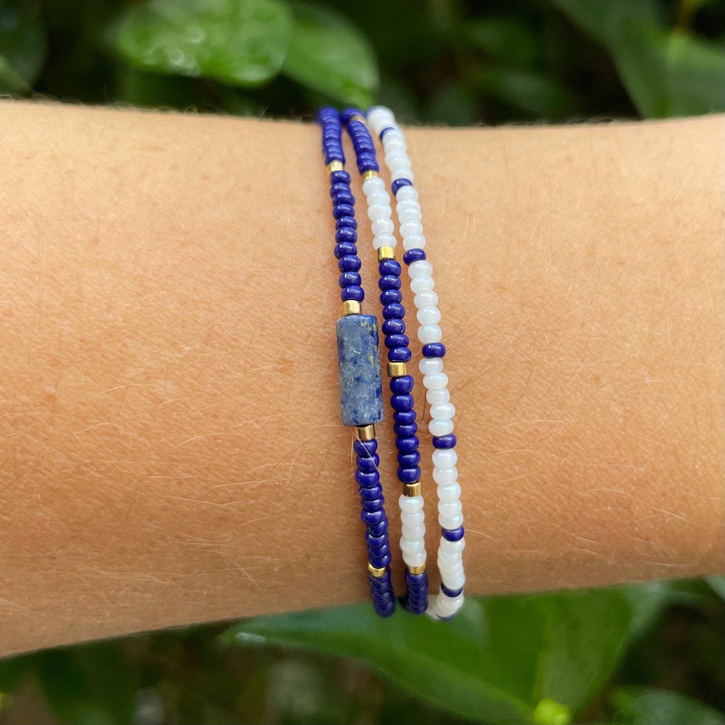 Blues Beaded Bracelets Pack-Gypsytear
