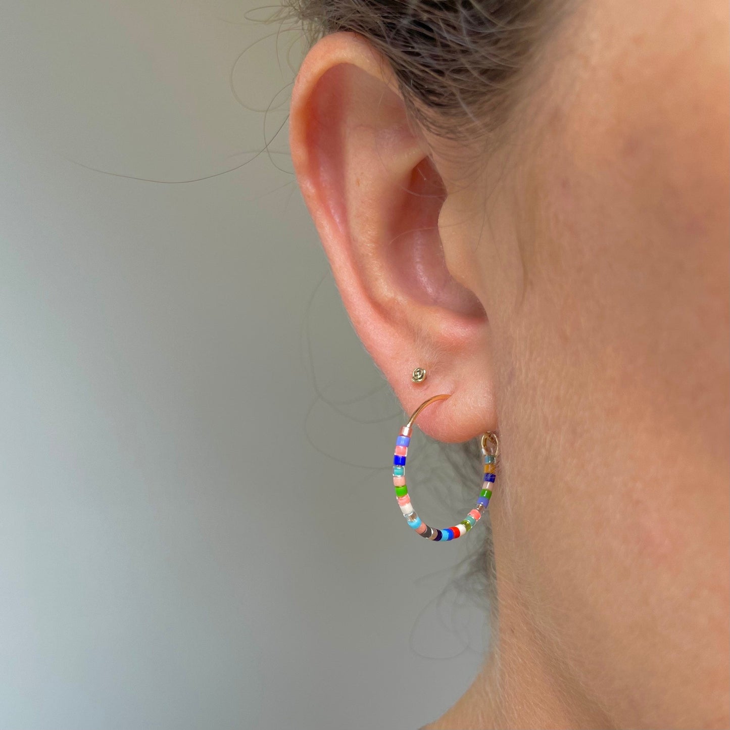 Beaded Hoop Earrings-Gypsytear