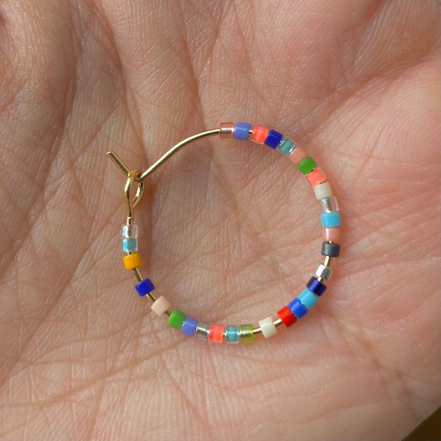 Beaded Hoop Earrings-Gypsytear