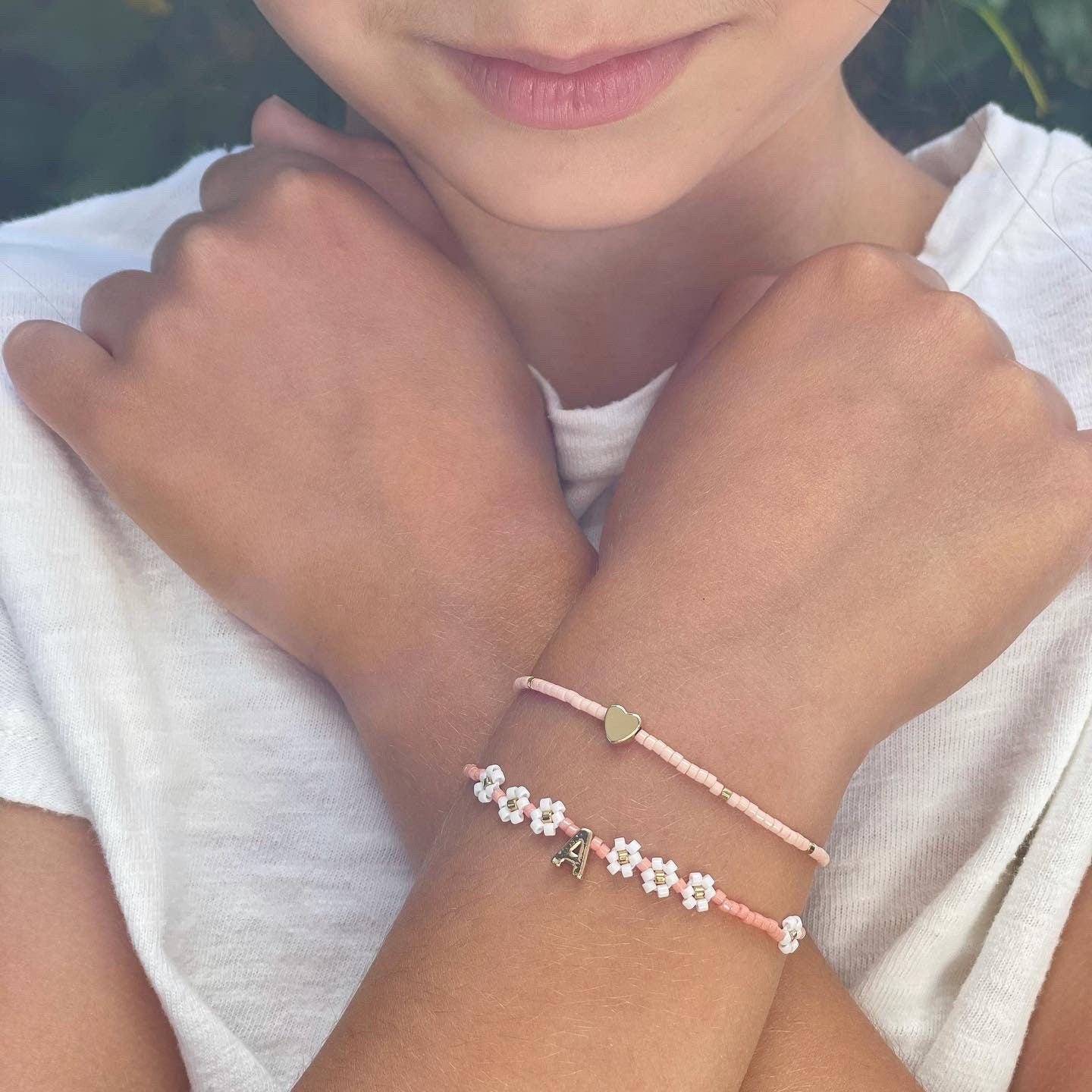 Daisy Love Letters Gold Plated Beaded Bracelet N-Z-Gypsytear