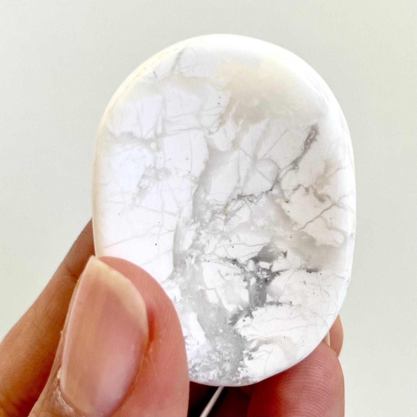 White Howlite Worry Stone Crystal-Gypsytear
