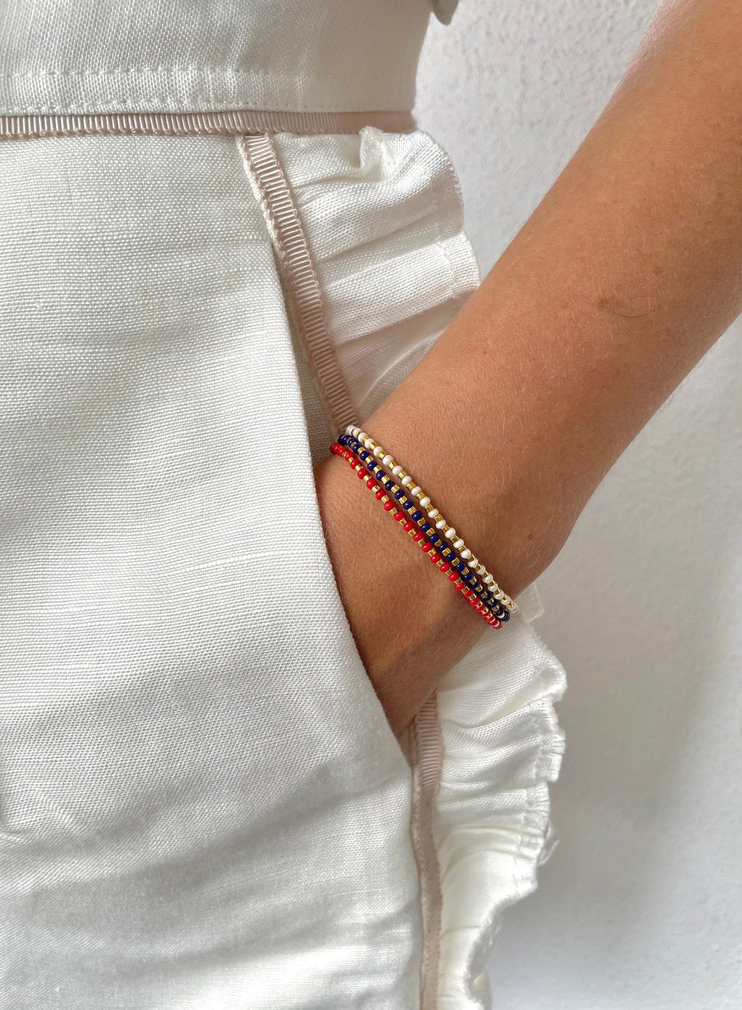 D’Oro 24k Gold Plated Beaded Bracelet-Gypsytear