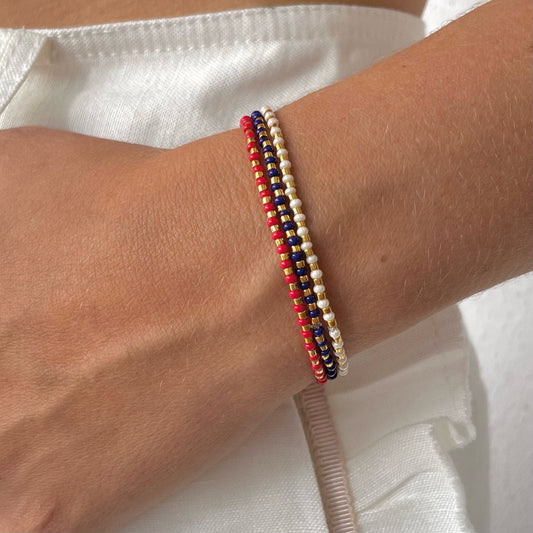 D’Oro 24k Gold Plated Beaded Bracelet-Gypsytear