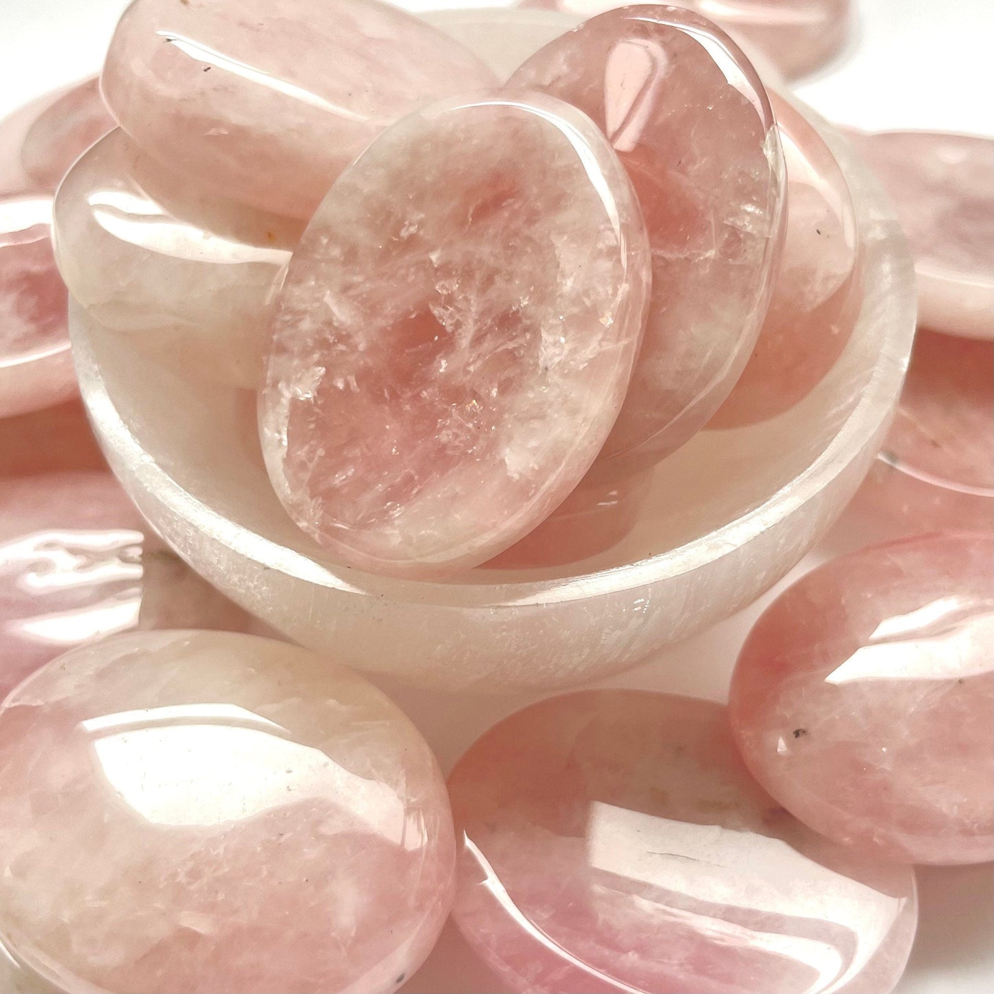 Rose Quartz Worry Stone Crystal-Gypsytear