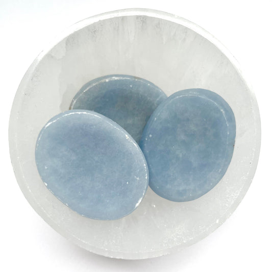 Angelite Worry Stone Crystal-Gypsytear