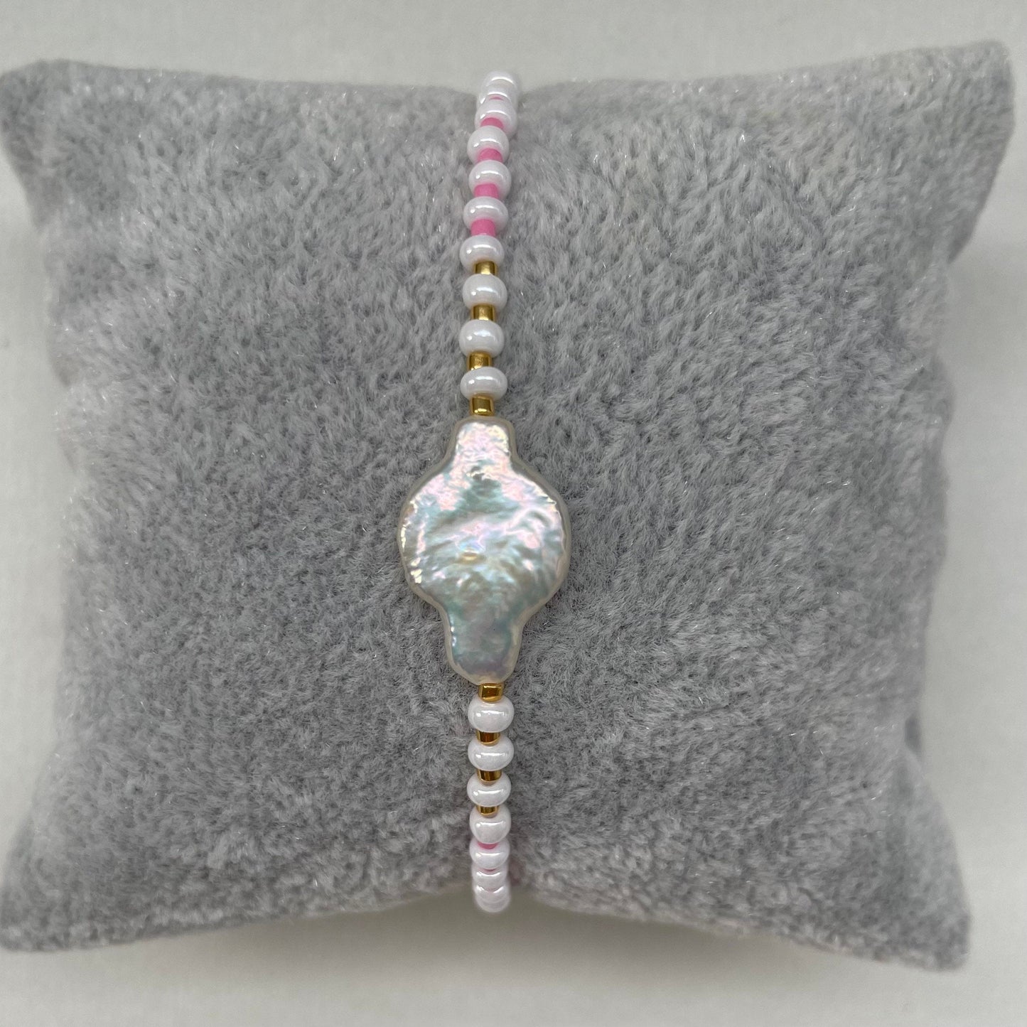 Perla + 24k Gold Plated Beaded Bracelet-Gypsytear