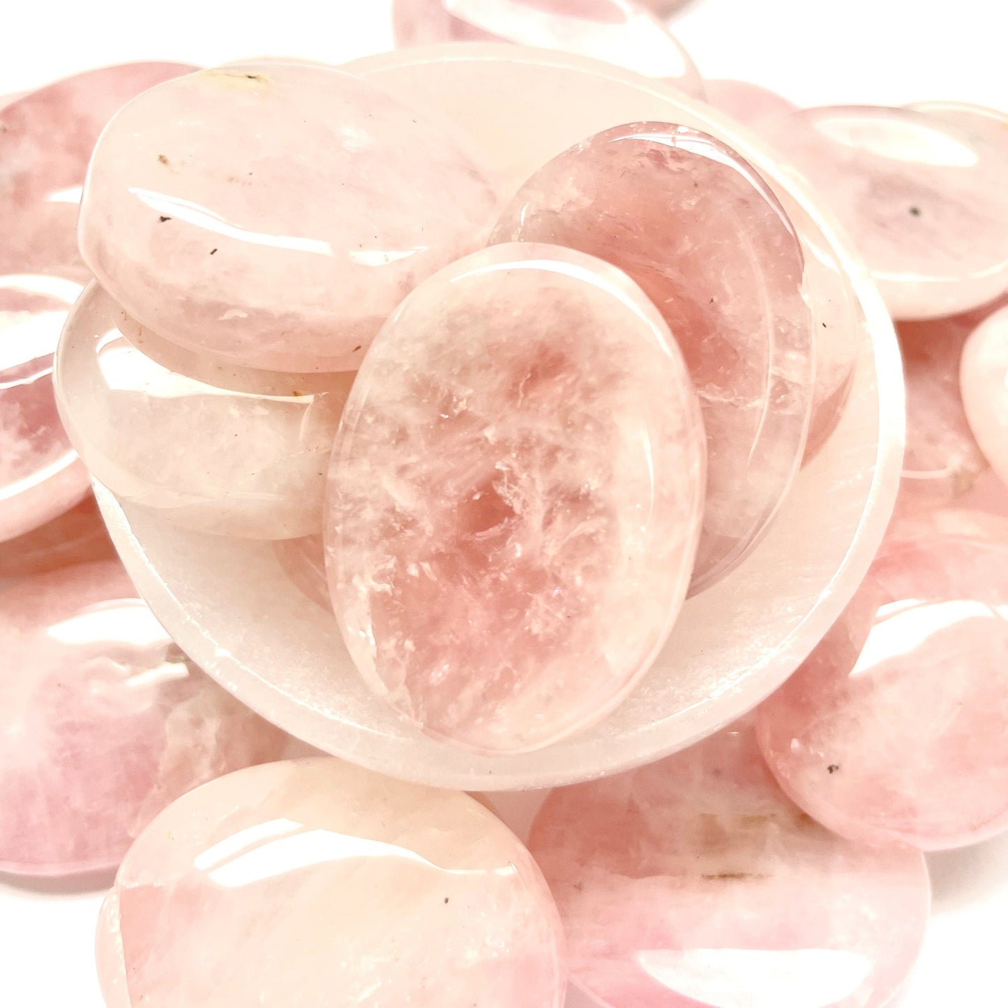 Rose Quartz Worry Stone Crystal-Gypsytear