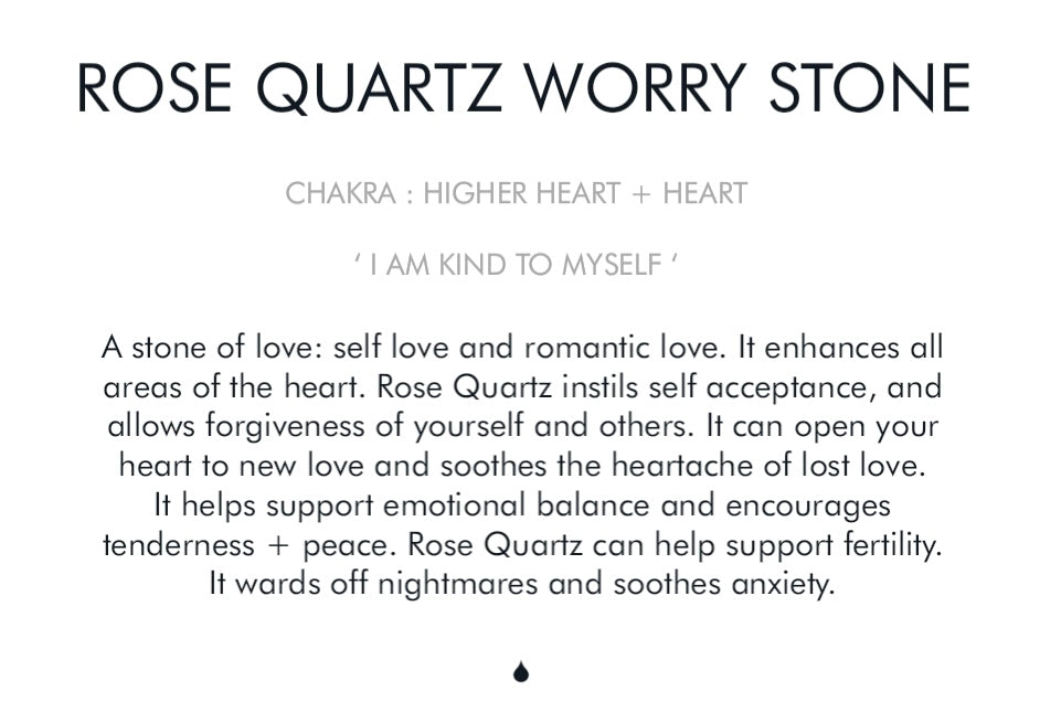 Rose Quartz Worry Stone Crystal