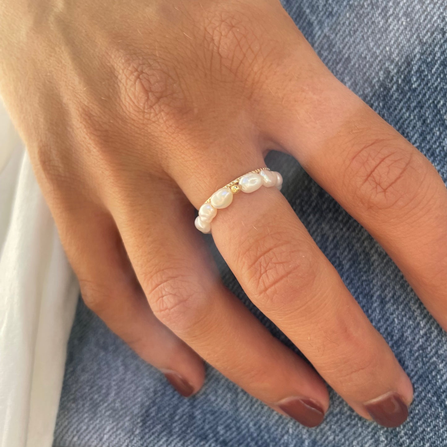 Ily Pearl Beaded Ring