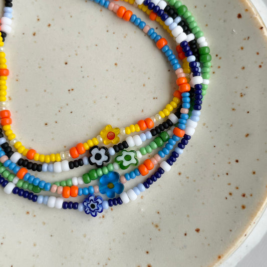 Zahra Flower Beaded Bracelets Pack