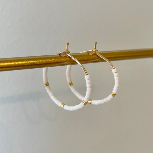 Beaded Hoop Earrings