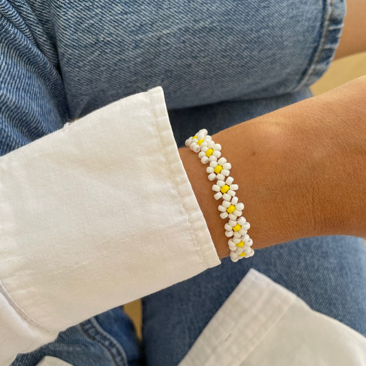 Lucia Daisy Chain Beaded Bracelet