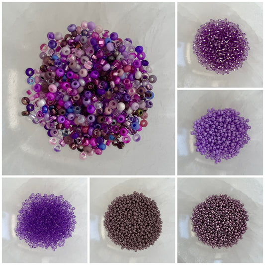 Czech Preciosa Glass Seed Beads - Purples
