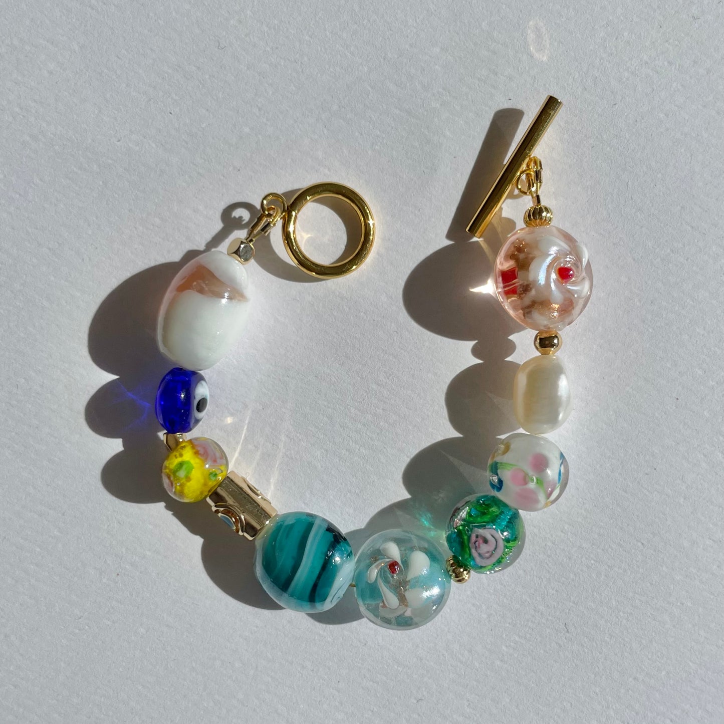 Venice Glass Bead Bracelet