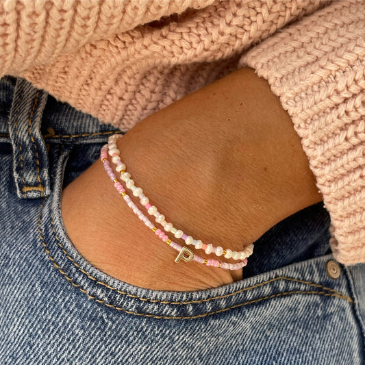 Amore Mini Pearl Beaded Bracelet-Gypsytear