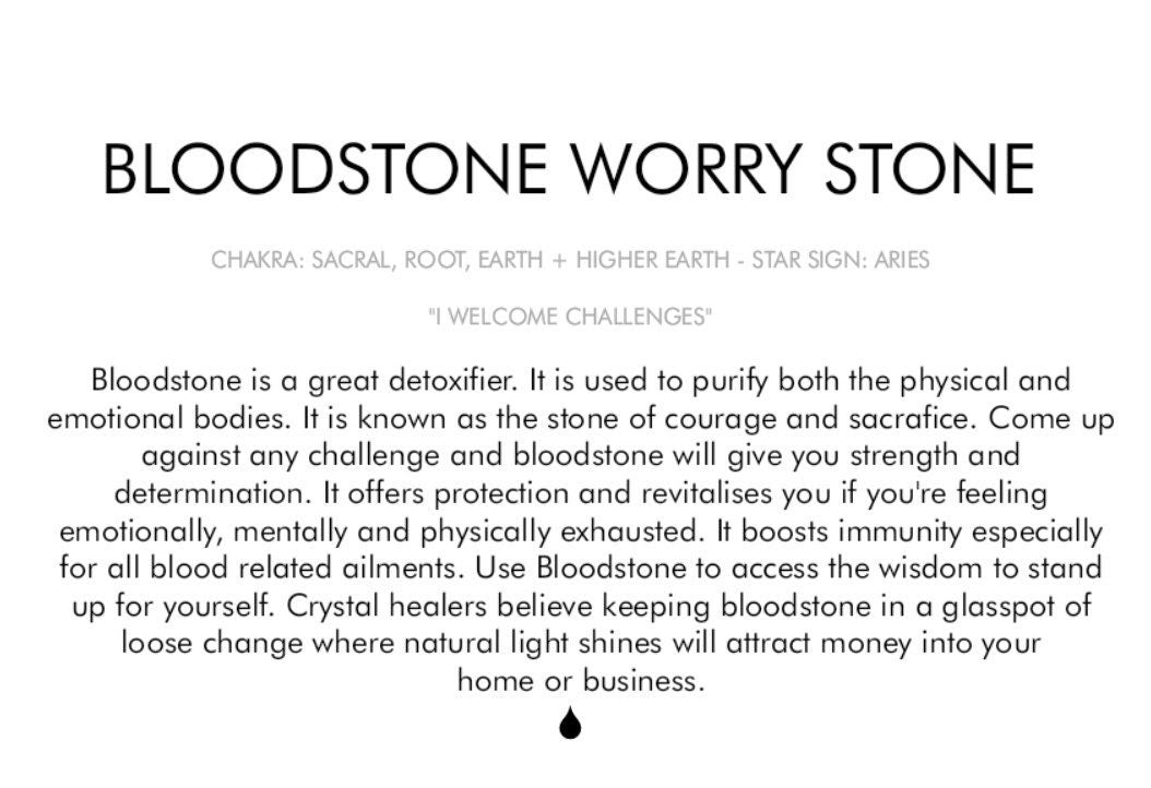 Bloodstone Worry Stone Crystal-Gypsytear