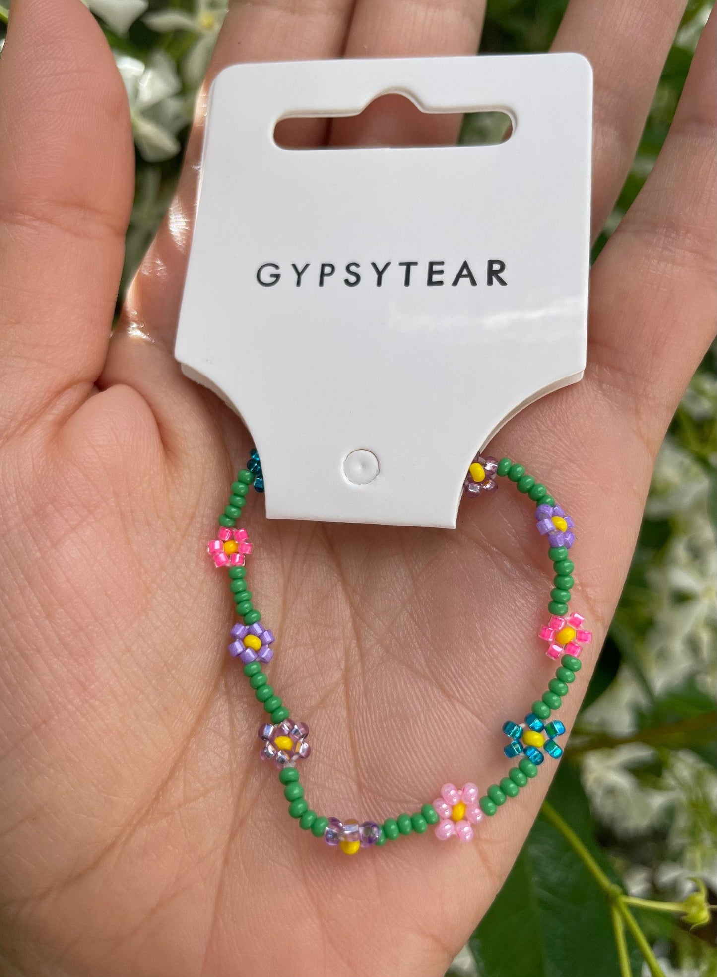 Daisy Chain Beaded Bracelet-Gypsytear