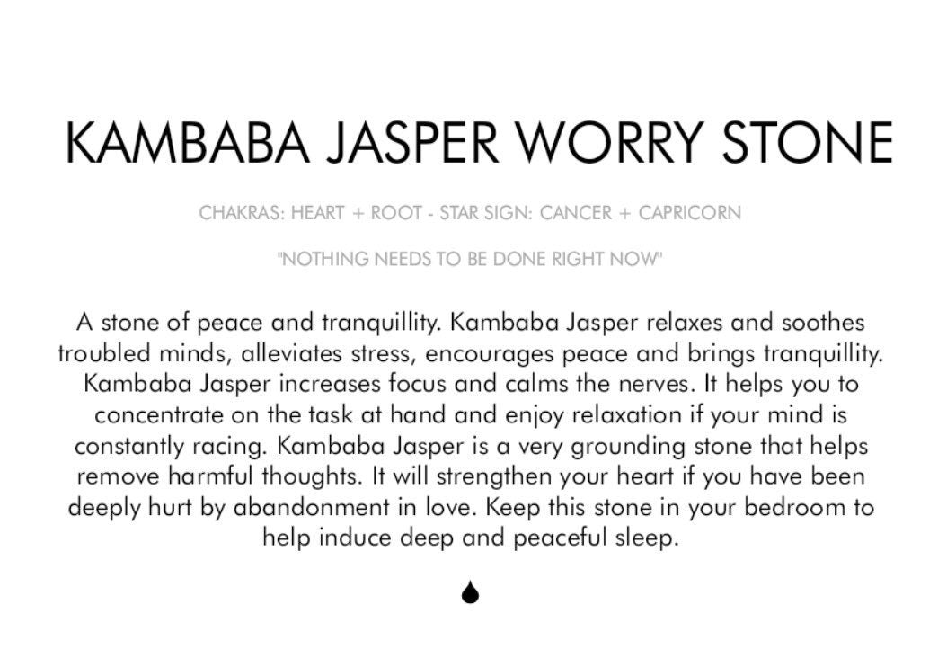 Kambaba Jasper Worry Stone Crystal-Gypsytear