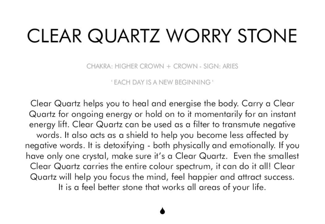 Clear Quartz Worry Stone Crystal-Gypsytear