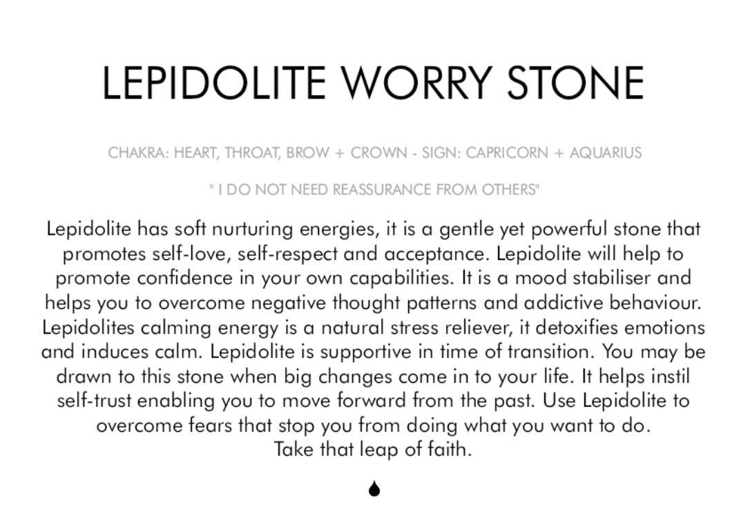 Lepidolite Worry Stone Crystal-Gypsytear