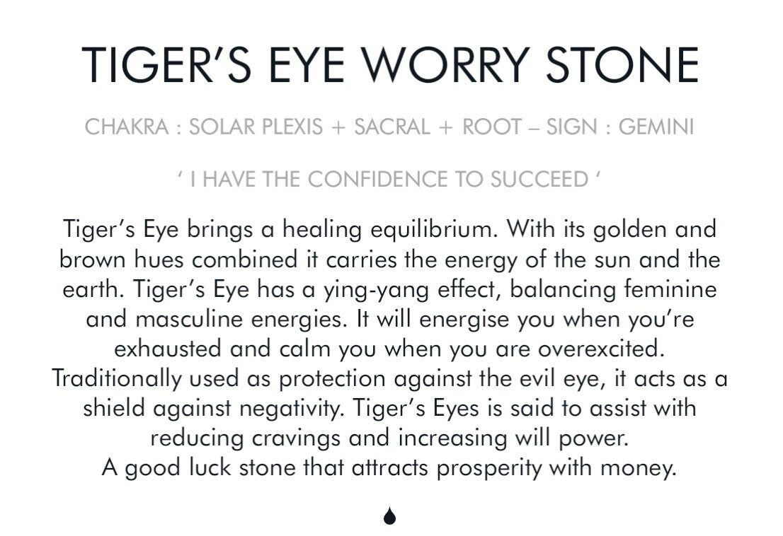 Tigerâ€™s Eye Worry Stone Crystal-Gypsytear