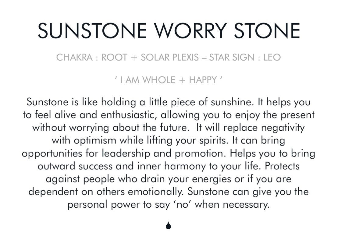 Sunstone Worry Stone Crystal-Gypsytear