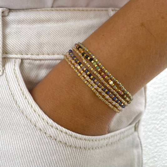 Roccia Gemstone Beaded Bracelet-Gypsytear