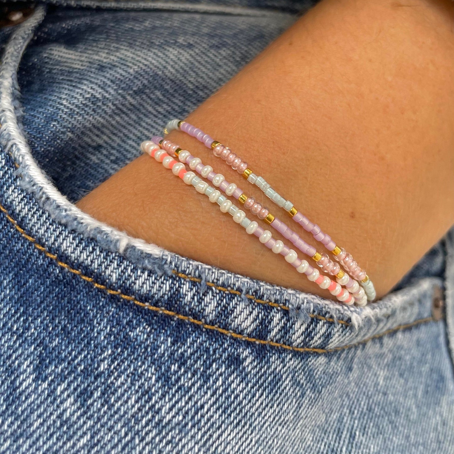 Candy Pastels Beaded Bracelet-Gypsytear