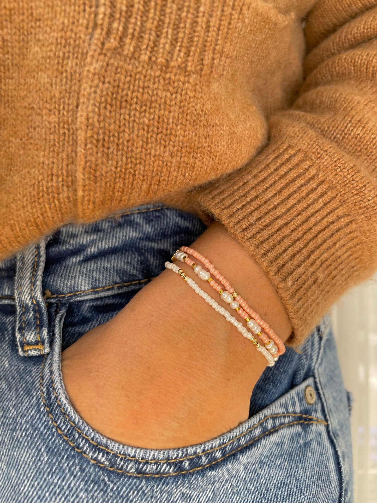Amyris Pearl Beaded Bracelets Pack