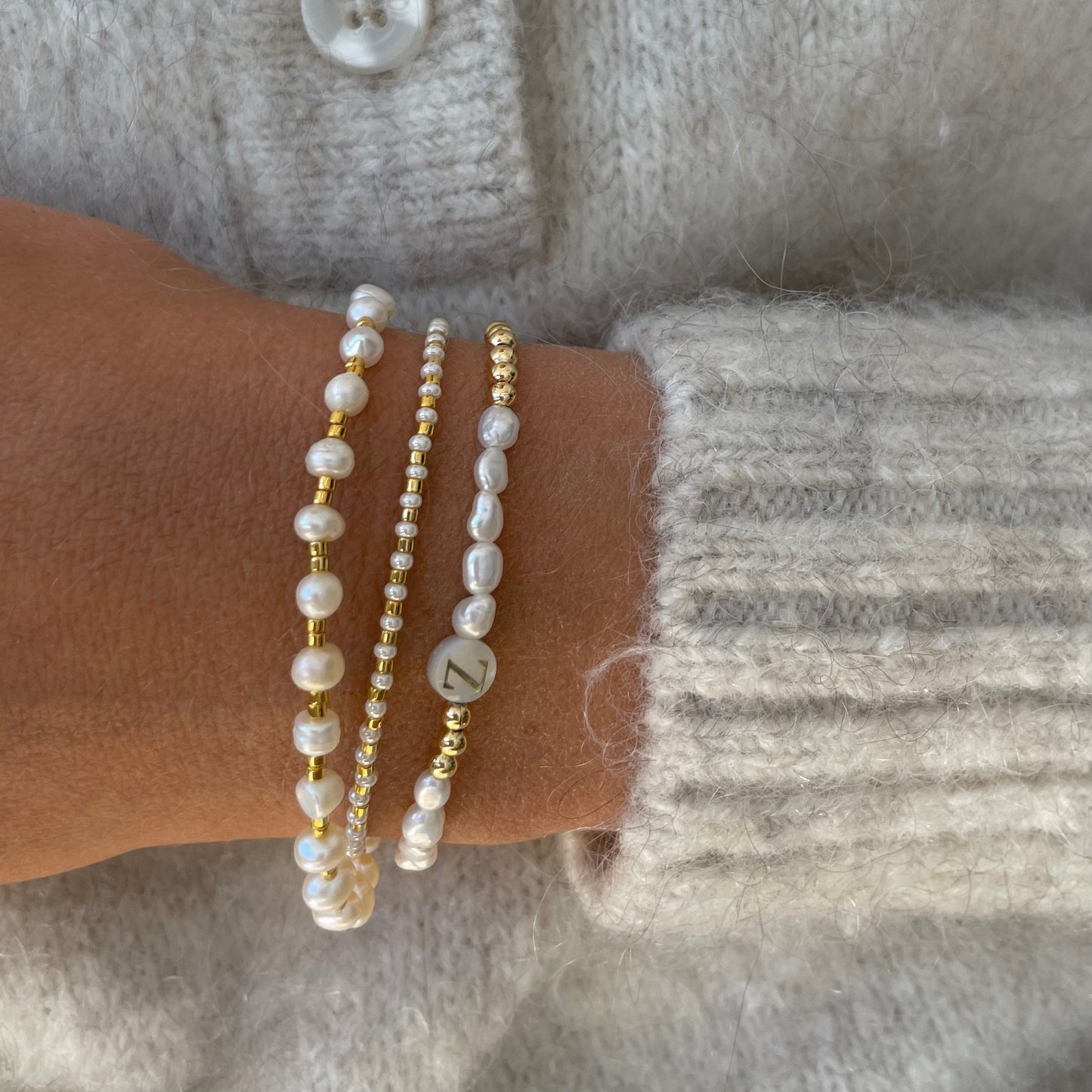 Mini Pearlies Beaded Bracelet